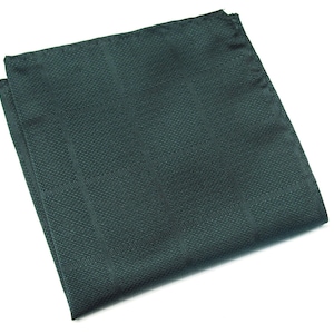 Pocket Square Dark Forest Juniper Green Plaid Hanky Handkerchief
