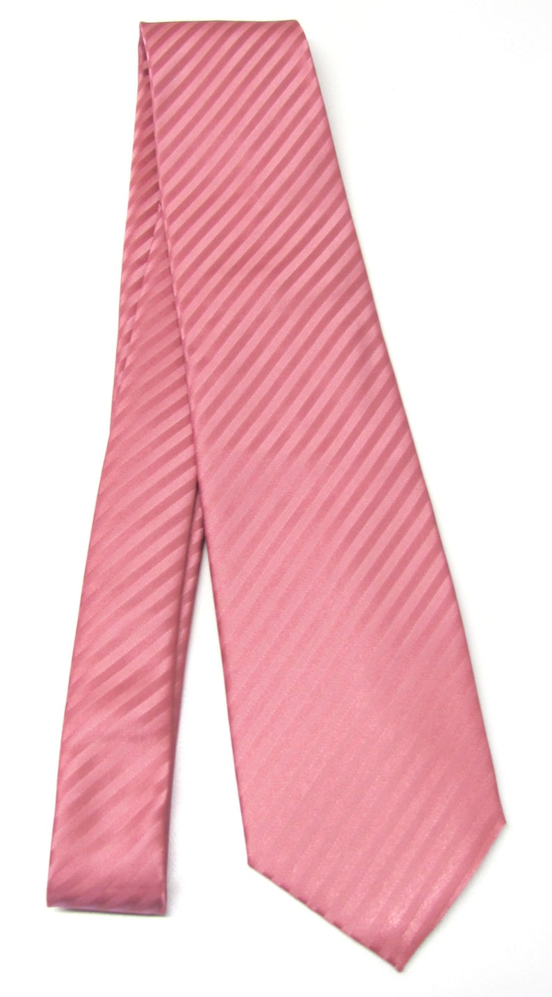 Mens Ties. Necktie Dusty Rose Pink Stripes Silk Tie Etsy