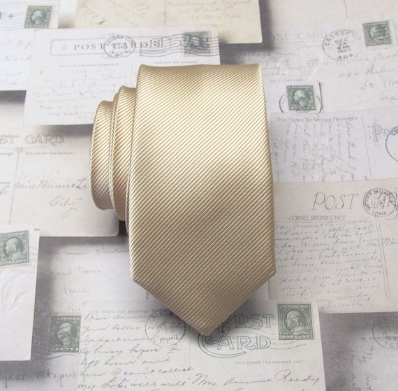 tan skinny tie
