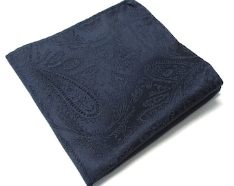 Pañuelo de bolsillo Paisley azul marino