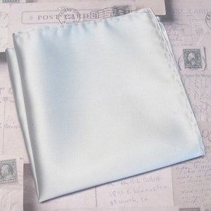 Pocket Square Silver Pale Gray Hanky Handkerchief