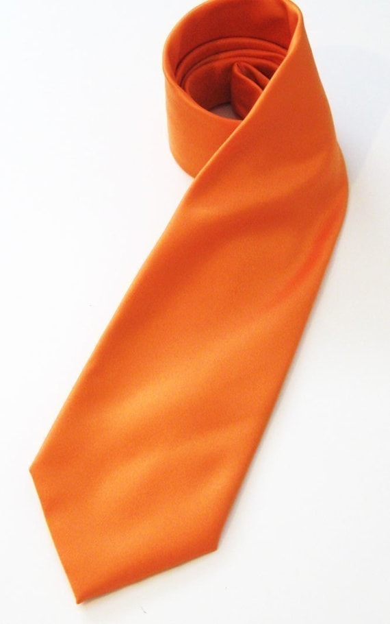 ruptura acento Año nuevo Corbata para hombre. Corbata naranja con pañuelo de bolsillo a - Etsy México