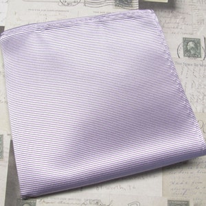 Pocket Square Lavender Purple Stripe Hanky