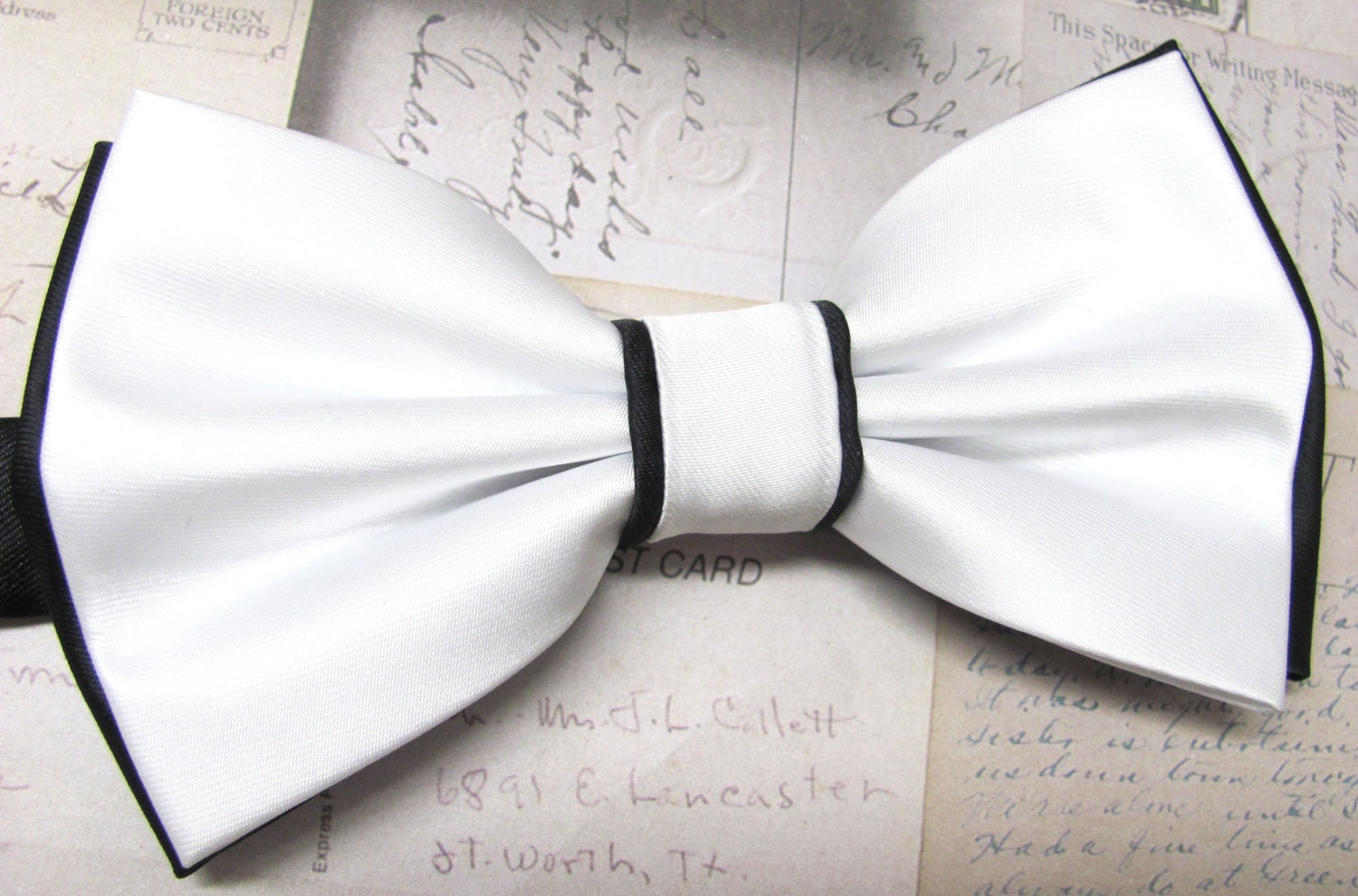 Mens Bow Ties. White Black Bow Tie. Wedding Bow Ties White and Etsy