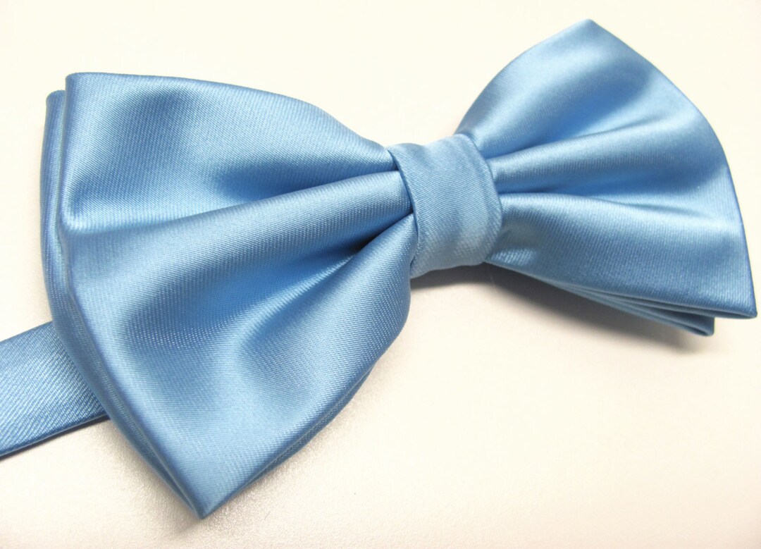 Mens Bowtie. Blue Ties. Periwinkle Blue Bow Tie With Matching - Etsy
