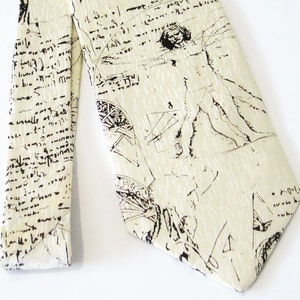 Men Necktie Da Vinci Vitruvian Man Silk Tie