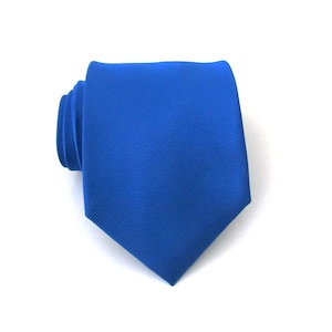 Blue Mens Ties - Palatinate Blue Tone on Tone Striped Silk Necktie