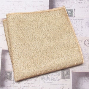 Pocket Square Glitter Metallic Bling Rose Gold Lamé Hanky Handkerchief