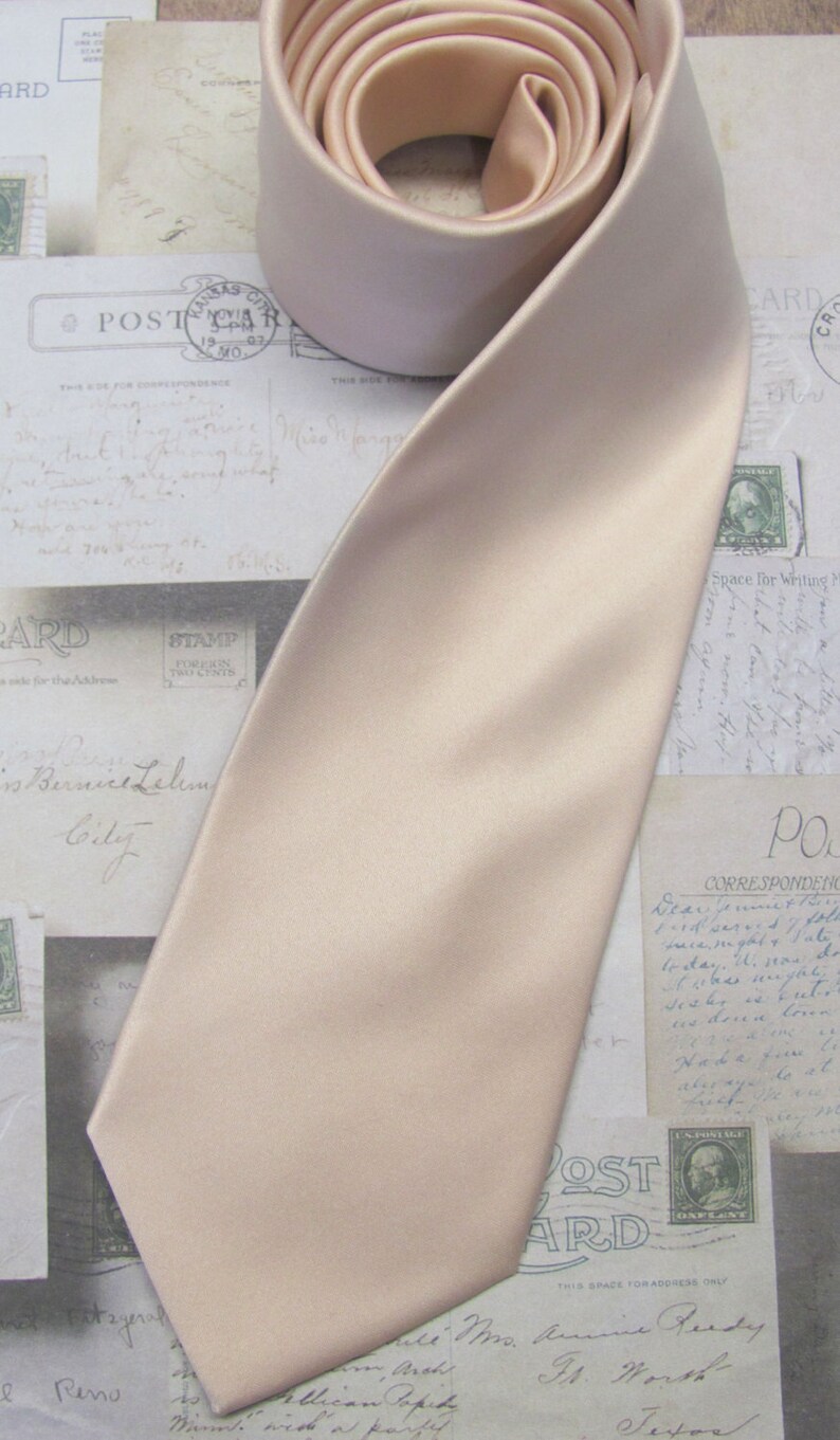 Mens Tie Nude Peach Apricot Blush Necktie. Wedding Ties. Etsy