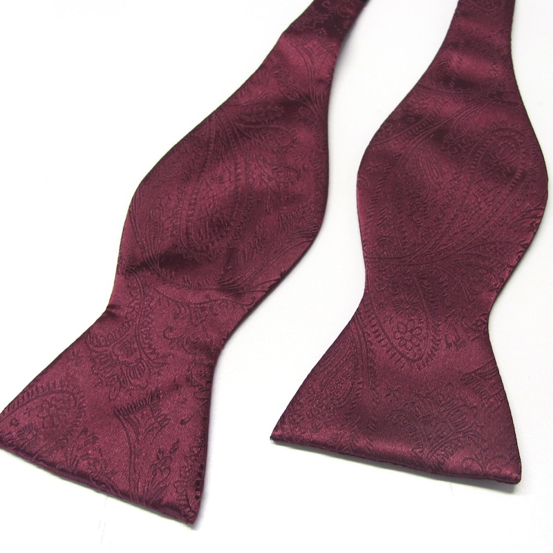burgundy bow ties