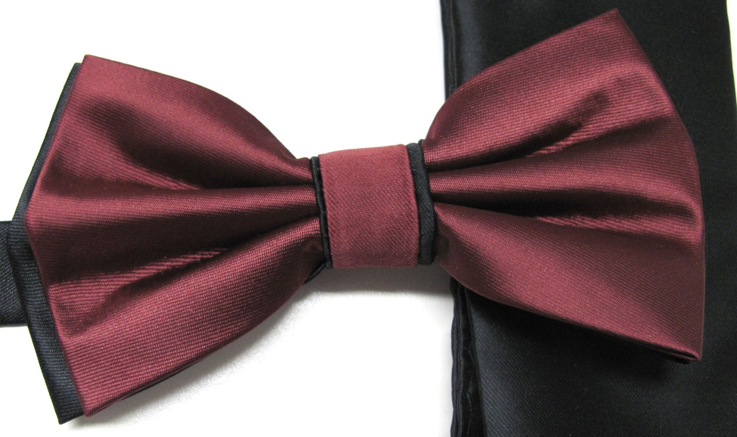 burgundy mens bow tie