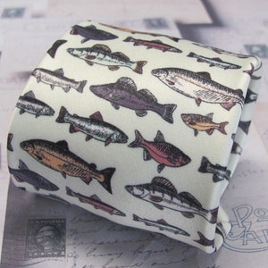 Ivory Tie Fish Design Necktie