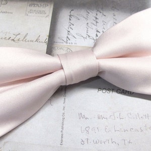 Può includere: Un papillon di raso rosa chiaro.