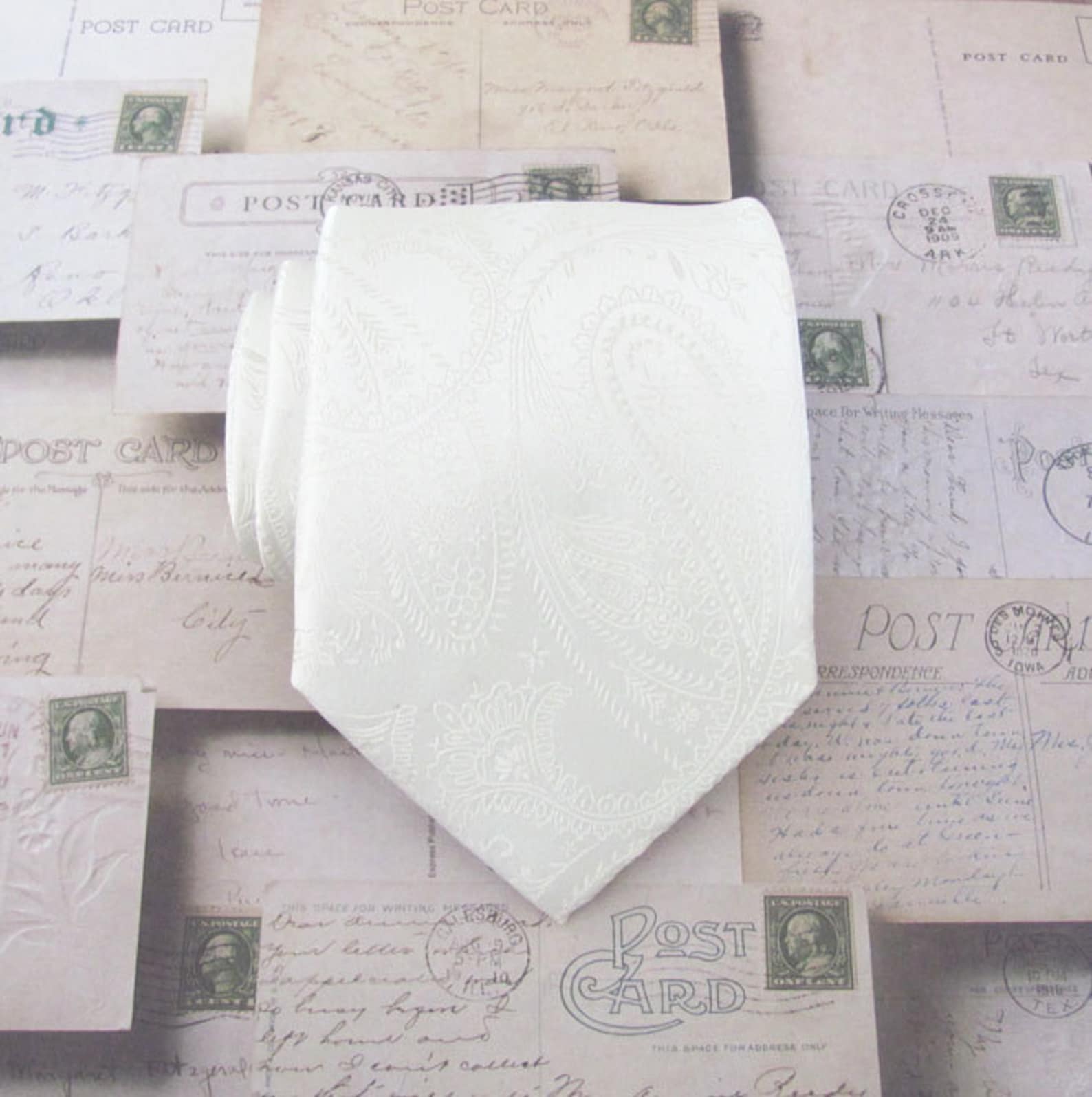 ivory ties and pocket squares
