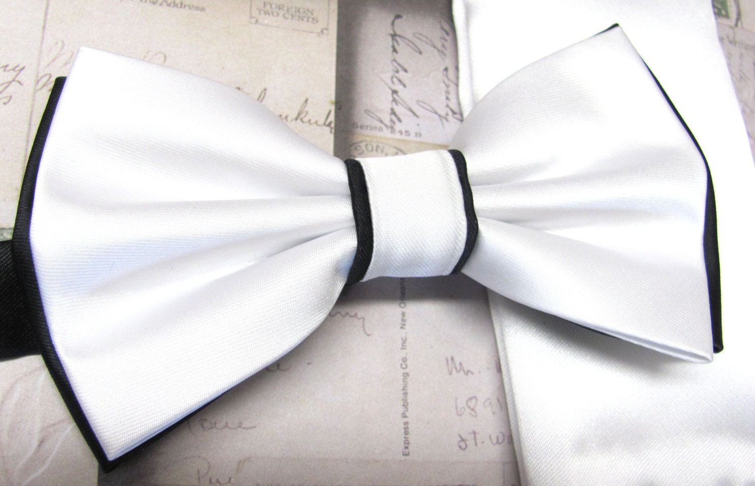 white mens bow tie
