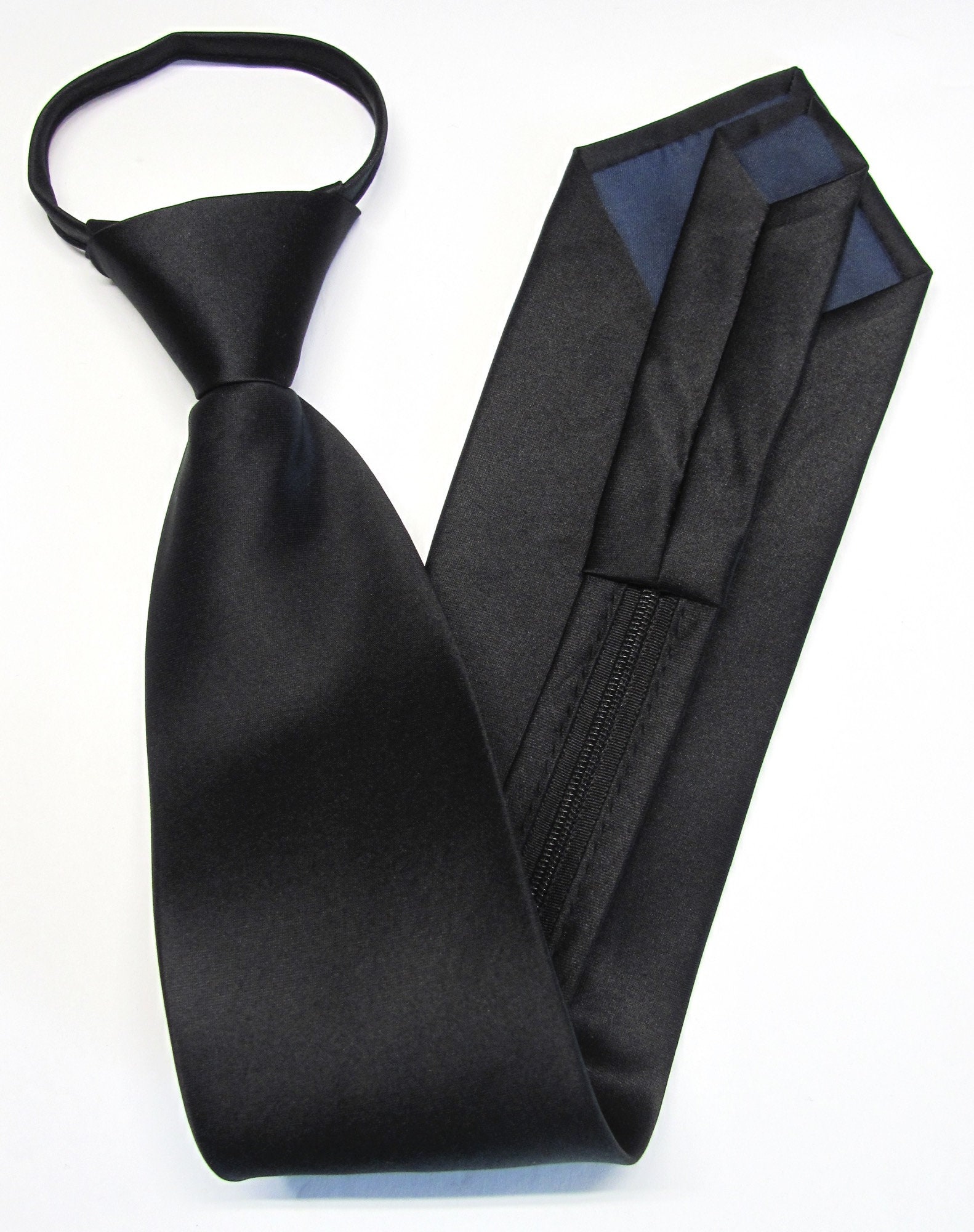 zip up neck tie
