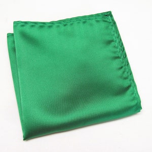 Pocket Square Solid Kelly Green Hanky Handkerchief