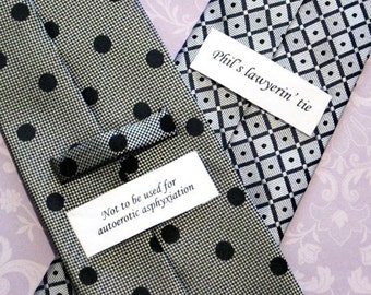 Personalized Custom Label for Neckties and Scarves