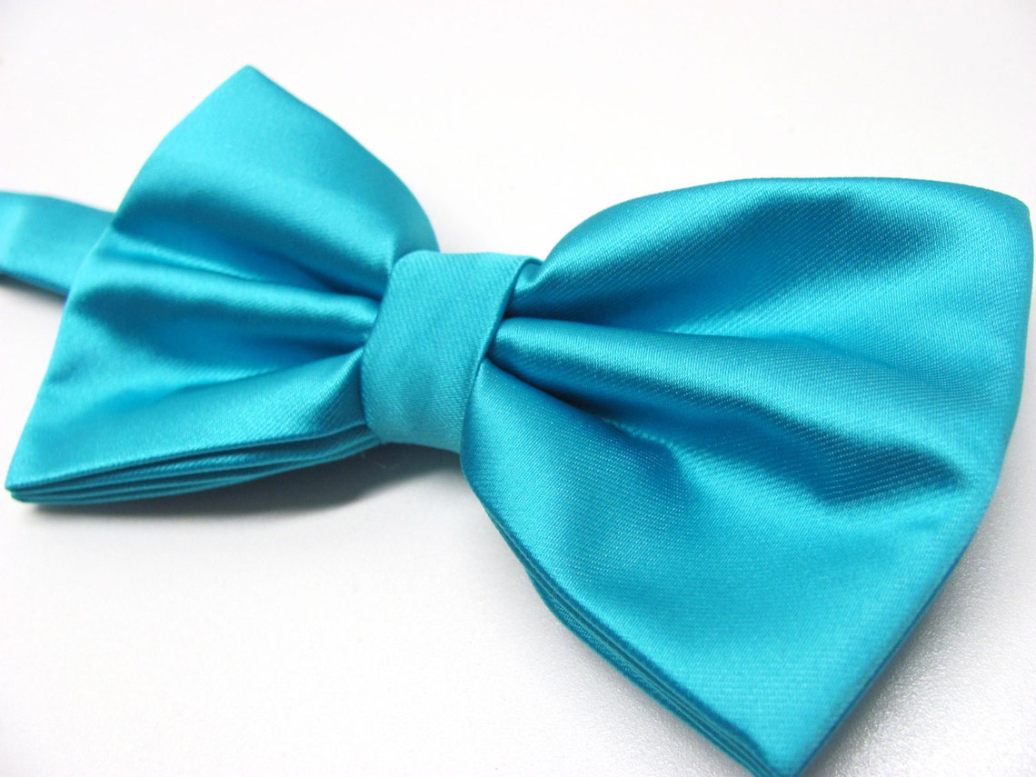 Mens Bowtie. Turquoise Bowties. Vibrant Turquoise Teal Blue - Etsy