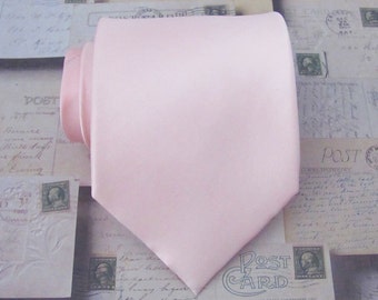 Mens Ties Pastel Pink Tie Pale Pink Silk Necktie