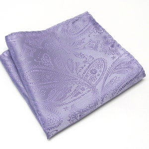 Pocket Square Lavender Paisley Hanky