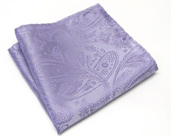 Pocket Square Lavender Paisley Hanky