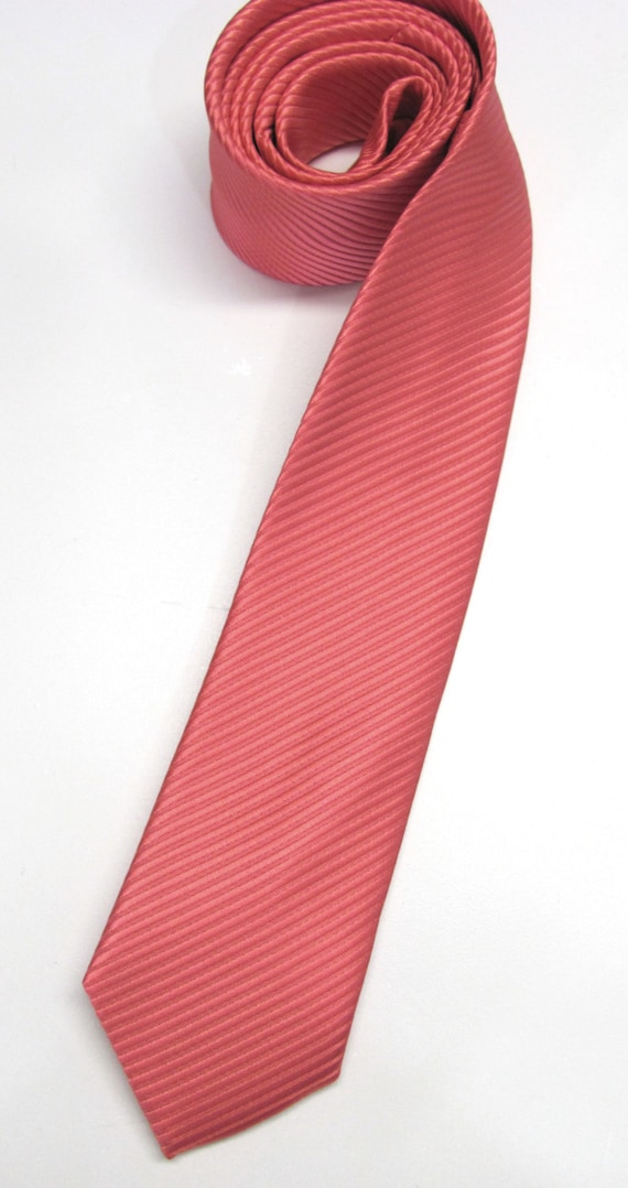 Corbata coral Mens empate Coral Rosa flaco corbata con - Etsy España