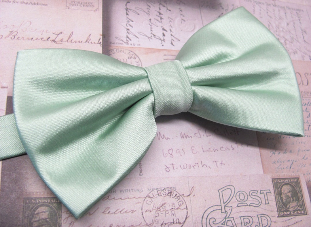 Mens Bowtie. Dusty Mint Ties. Jcrew Inspired Dusty Shale Green Etsy