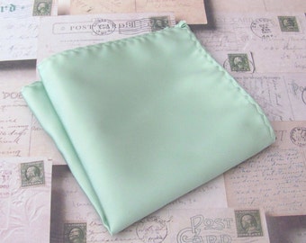 Pocket Square Dusty Mint Dusty Shale Green Pocket Square JCrew Inspired Handkerchief