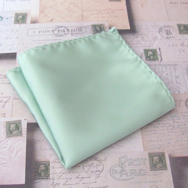 Pocket Square Dusty Mint Dusty Shale Green Pocket Square JCrew Inspired Handkerchief