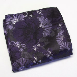 Pocket Square Lavender Purple Floral Hanky Handkerchief