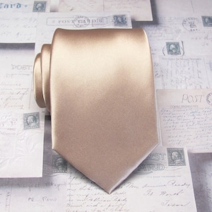 Pink Champagne Necktie Beige Pink Mens Tie With Pocket Square Option
