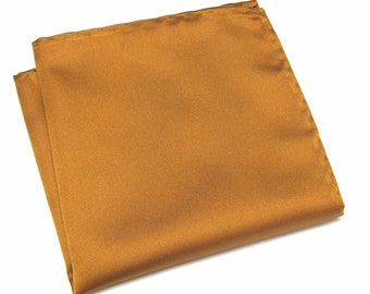 Pocket Square Copper Cognac Rust Hanky Handkerchief