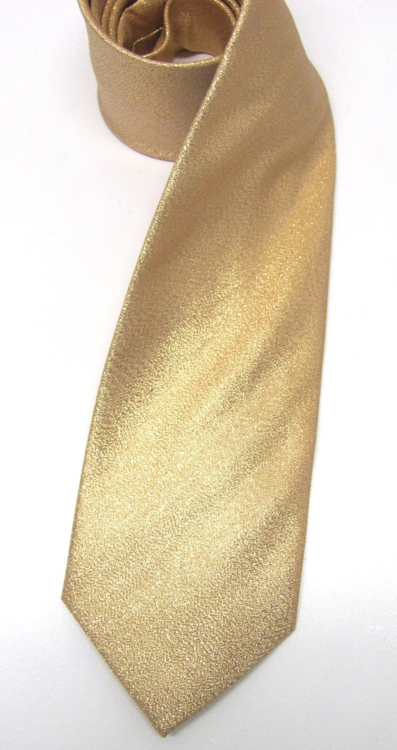 metallic gold necktie