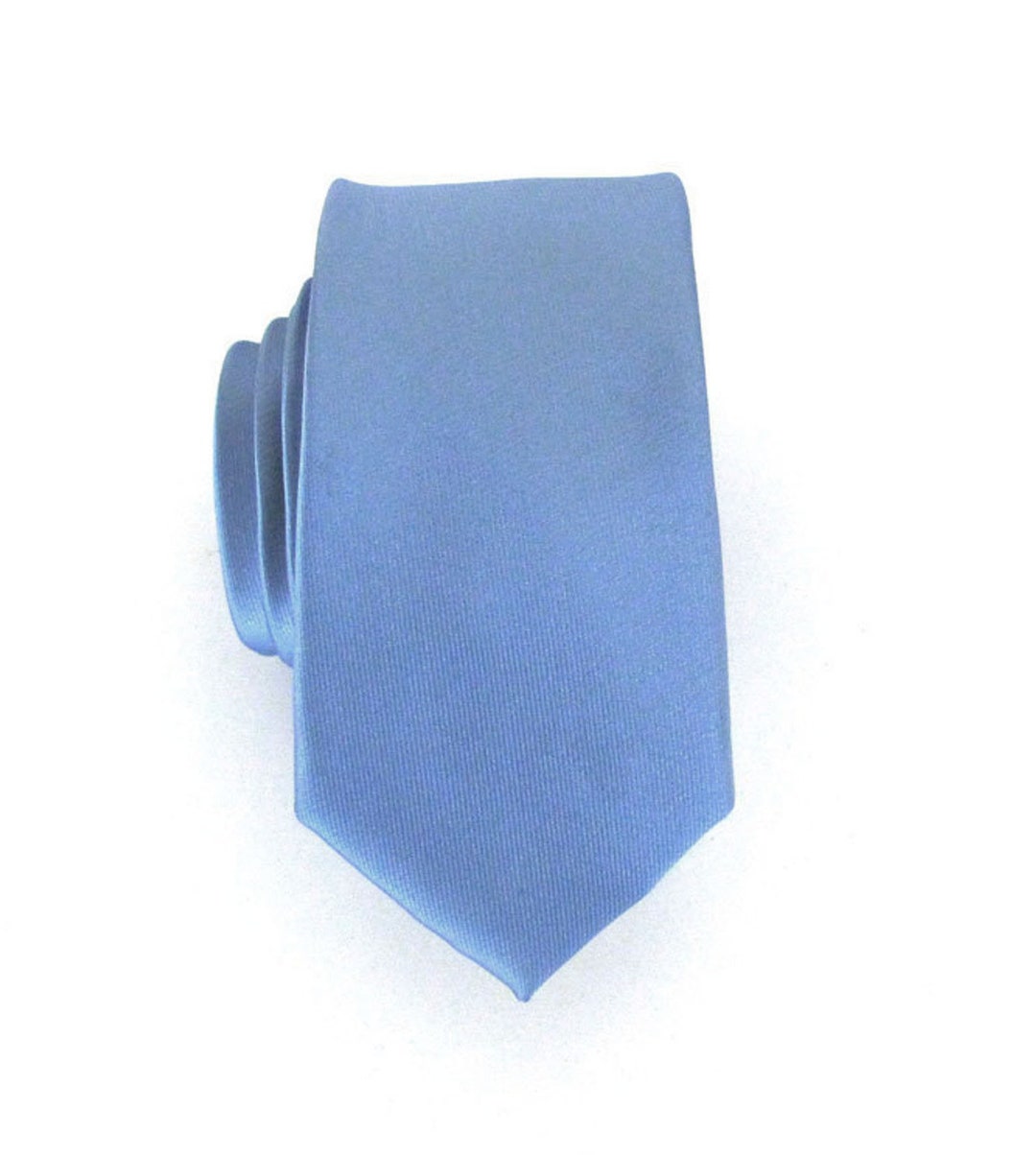 Mens Necktie Periwinkle Blue Skinny Silk Tie With Matching - Etsy