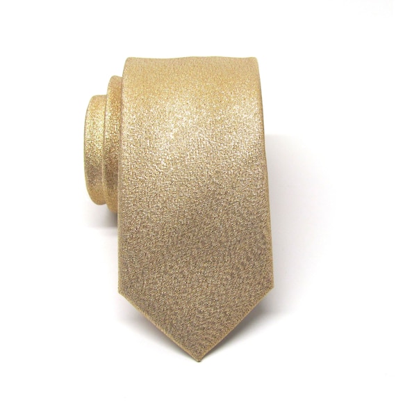 metallic gold necktie