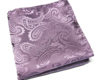 Fazzoletto da taschino con motivo cachemire lavanda viola polveroso