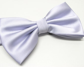 Mens Bowtie. Pale Lavender Bowtie With Matching Pocket Square Option