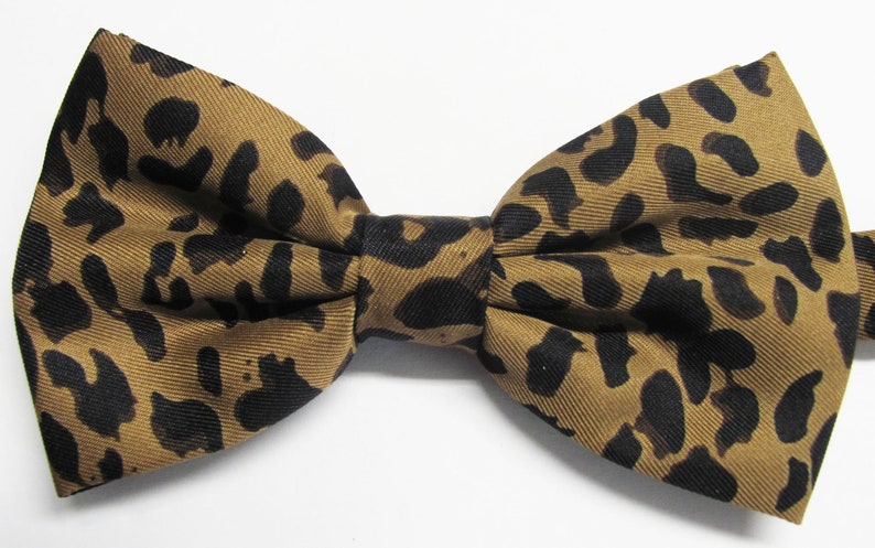 mens leopard bow tie