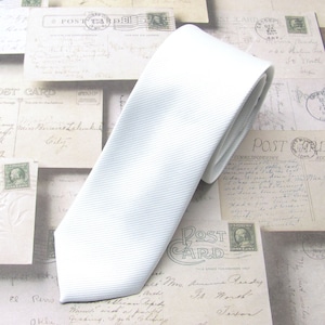Mens Ties. Skinny Tie White Stripes Mens Tie