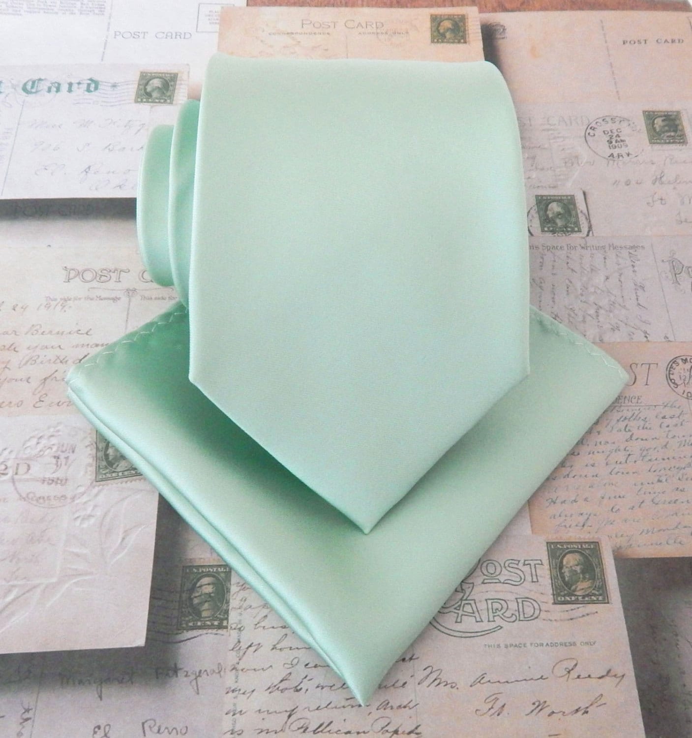 WHJSSF Cravate Pour Homme Avec Imprimé Feuilles De Menthe Fraîche