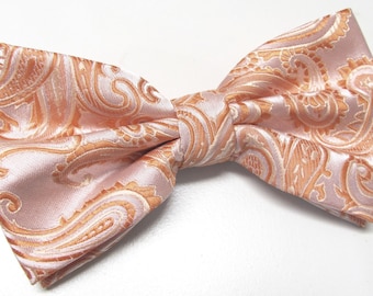 Simpowe Mens Paisley Pocket Square Bow Tie And Cummerbund Set - Formal Wear Accessories