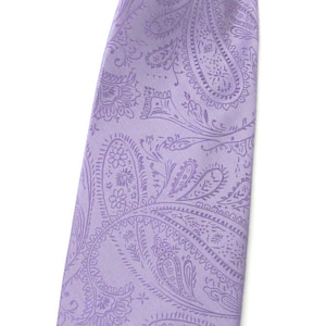 Lavender Tie. Necktie Lavender Purple Paisley Mens Tie With Matching ...