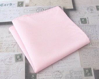 Pocket Square Pale Pink Hanky Handkerchief