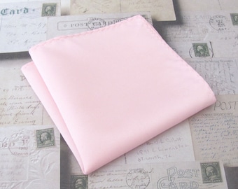 Pocket Square Pale Pink Hanky Handkerchief