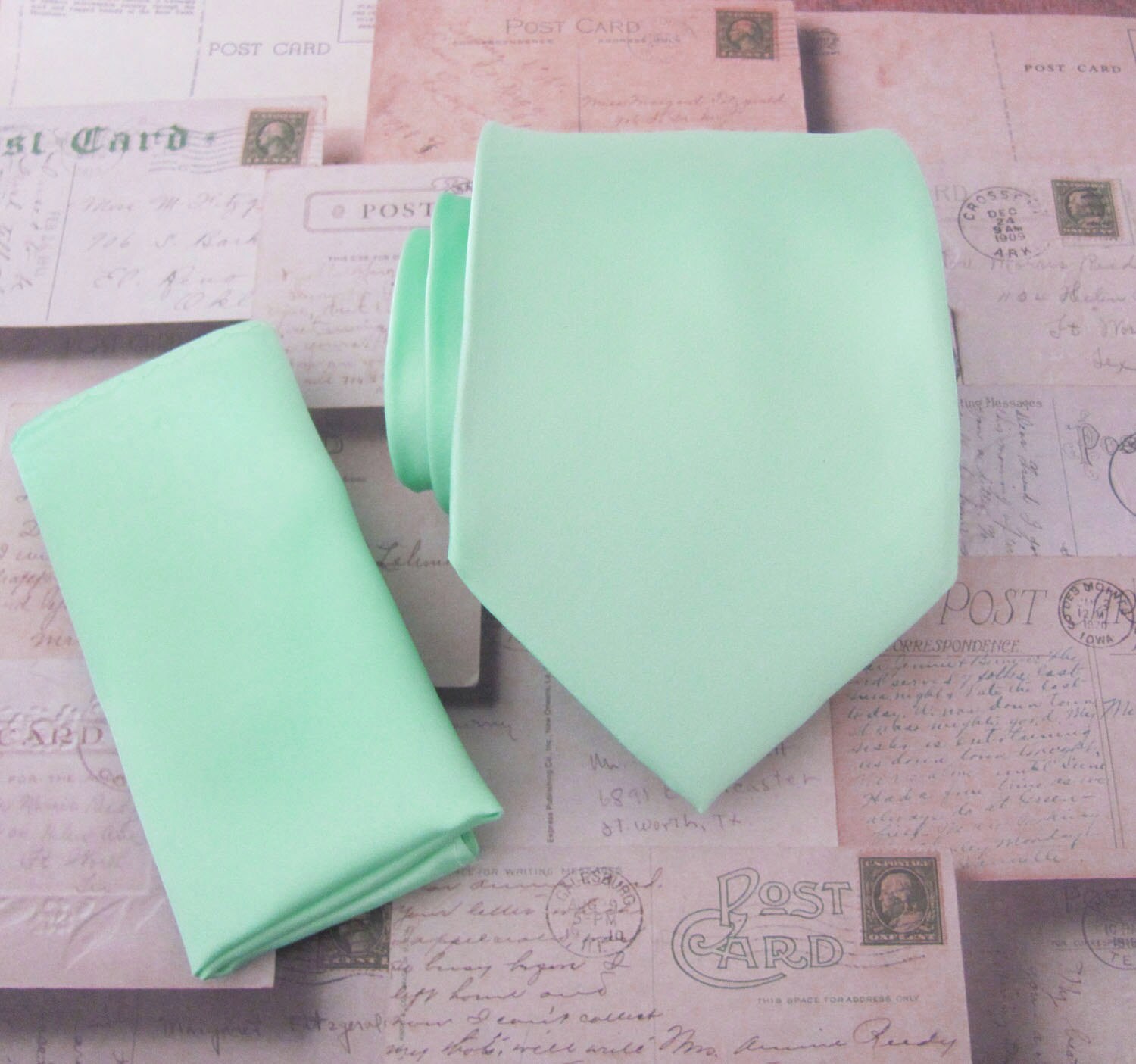 pastel mint tie