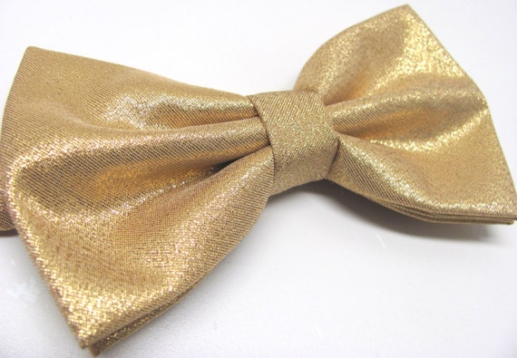 gold lame bow tie