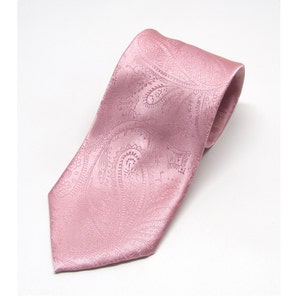 Mens Ties. Dusty Pink Paisley Mens Necktie With Matching - Etsy