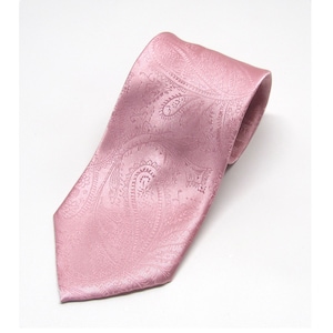 Mens Ties. Dusty Pink Paisley Mens Necktie With Matching Pocket Square Option