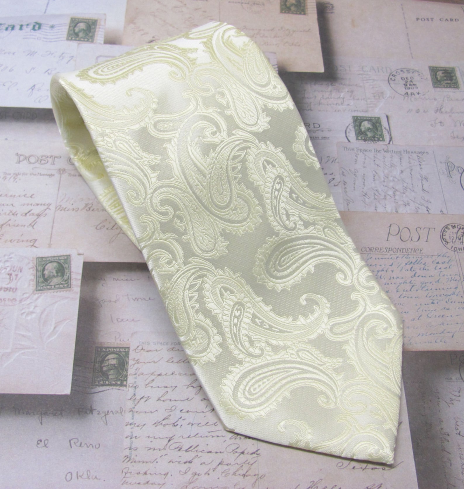 pastel yellow tie